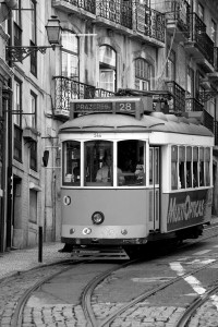 Lisbonne tramway Portugal ville