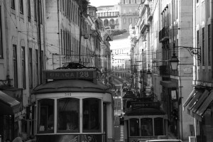 Lisbonne tramway Portugal ville